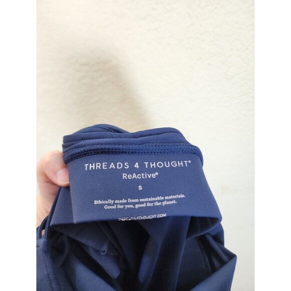 Threads 4 Thought ReActive Tank S Navy Blue Strappy Back Shelf Bra Sustainable - Picture 6 of 8